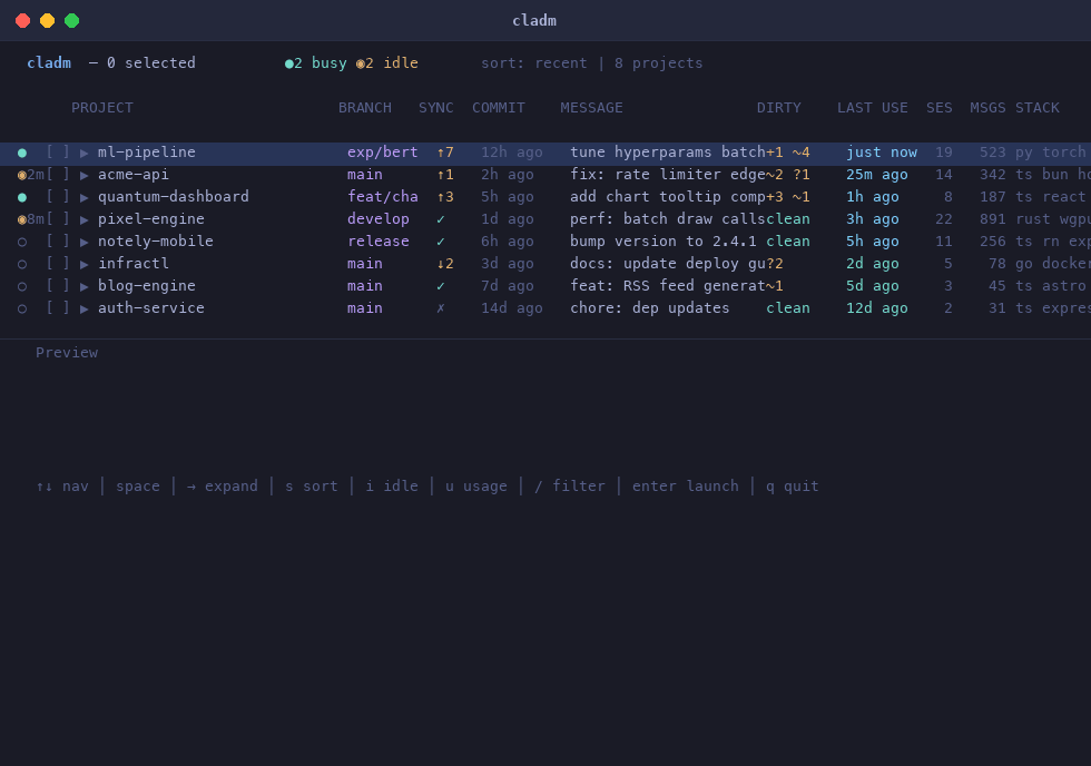 cladm demo