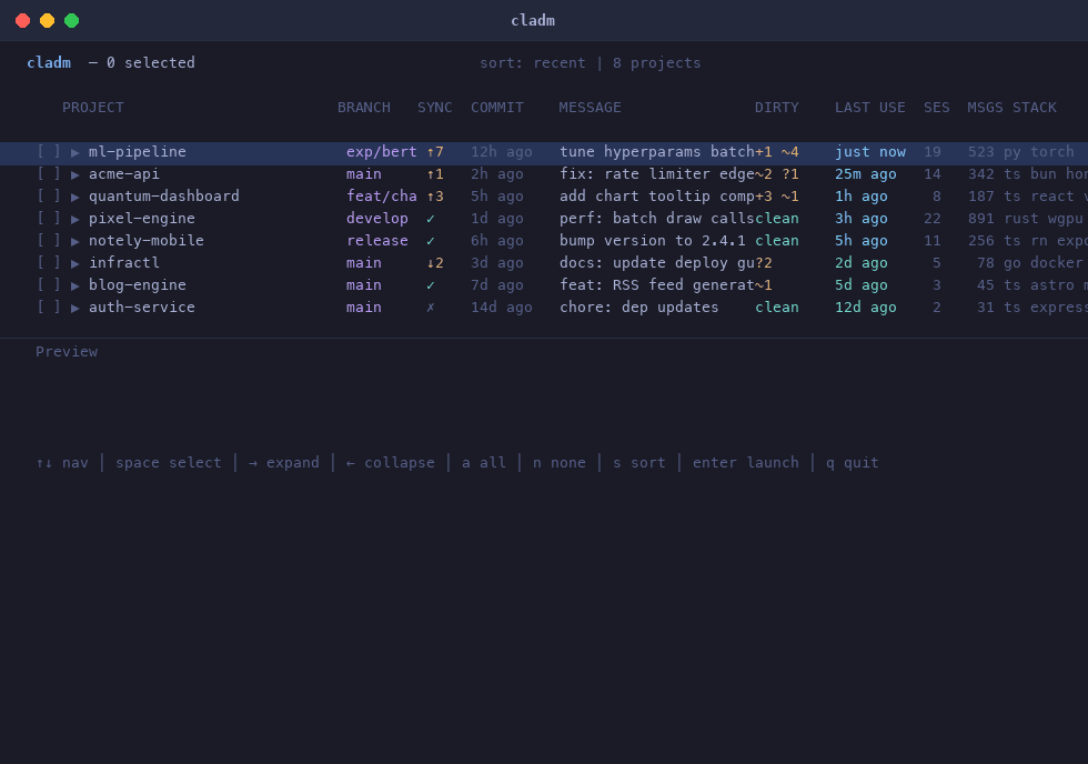 cladm demo